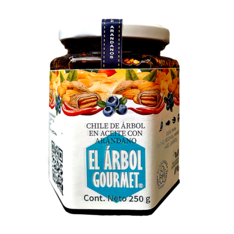 Chile De Árbol En Aceite Con Arándano El Árbol Gourmet 250 g