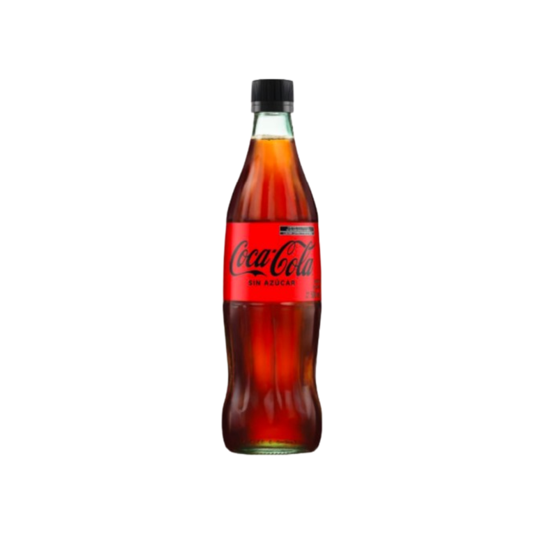 Coca Cola sin Azúcar Vidrio 500  ml
