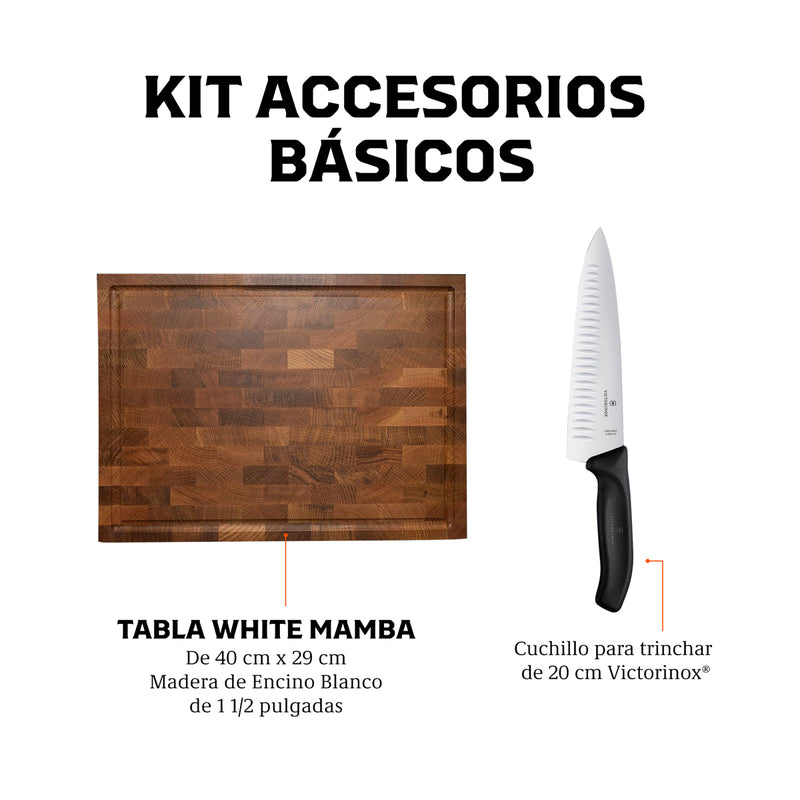 Kit Tabla White Mamba y Cuchillo