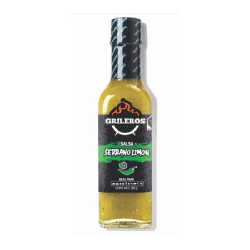 Salsa Serrano-Limón Grileros 260 g