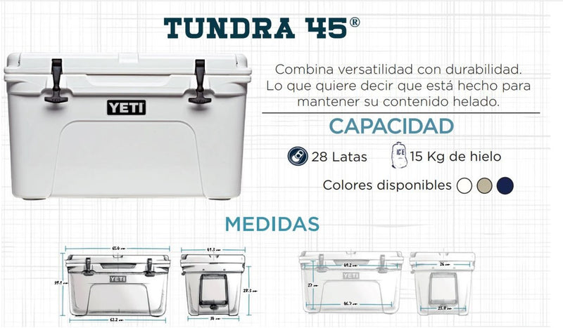 Hielera Rígida Tundra 45' Tan Yeti